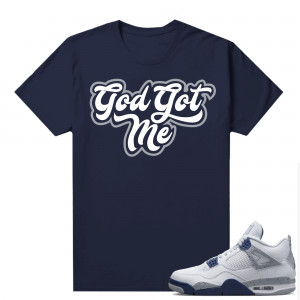 Midnight Navy 4s Shirts  Tee Navy God Got Me