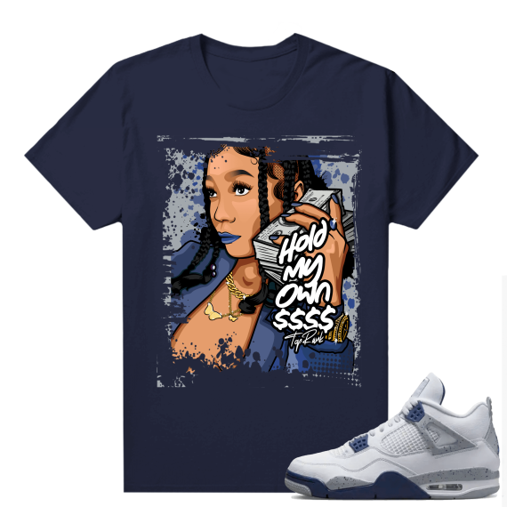 Midnight Navy 4s Shirts  Tee Navy Hold My Own