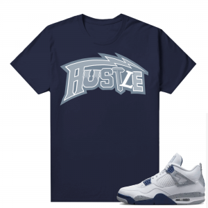 Midnight Navy 4s Shirts  Tee Navy Hustle