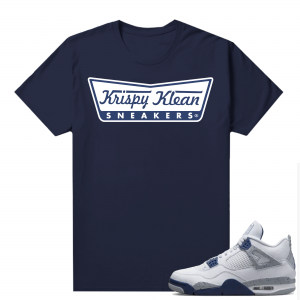 Midnight Navy 4s Shirts  Tee Navy Krispy Klean Sneakers