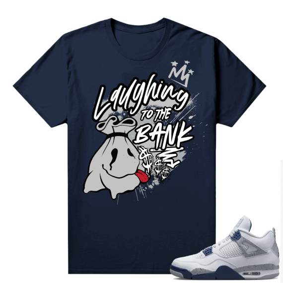 Midnight Navy 4s Shirts  Tee Navy Laughing to the Bank