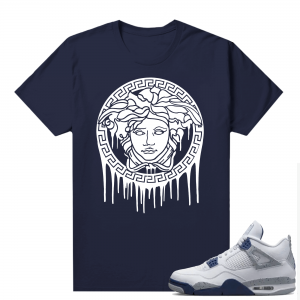 Midnight Navy 4s Shirts  Tee Navy Medusa Drip