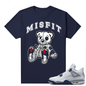 Midnight Navy 4s Shirts  Tee Navy Misfit Bear