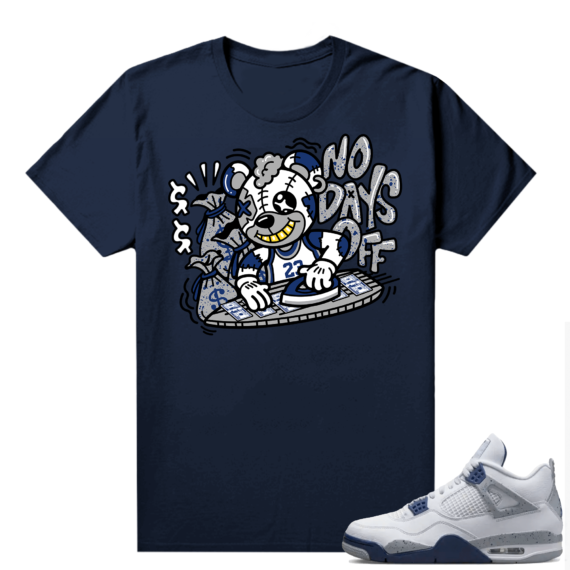 Midnight Navy 4s Shirts  Tee Navy No Days OFF