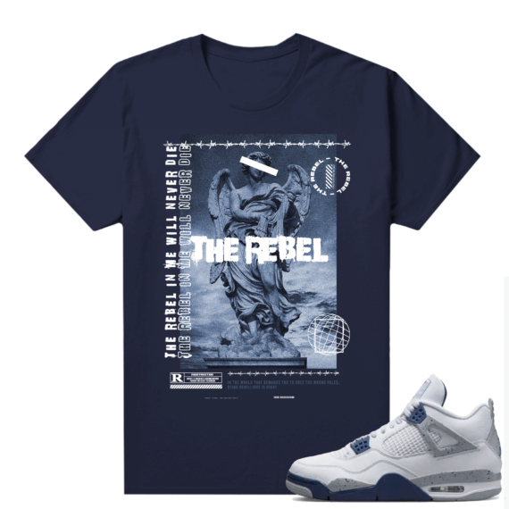 Midnight Navy 4s Shirts  Tee Navy Rebel