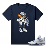 Midnight Navy 4s Shirts  Tee Navy Rich Bear