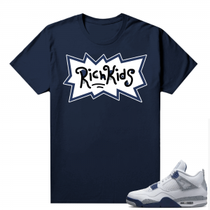 Midnight Navy 4s Shirts  Tee Navy Rich Kids