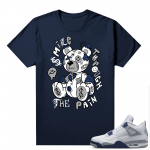 Midnight Navy 4s Shirts  Tee Navy Smile through the Pain