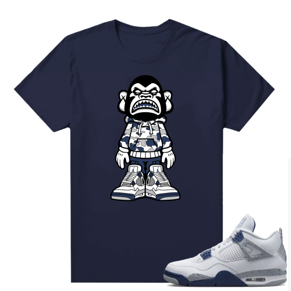 Midnight Navy 4s Shirts  Tee Navy Sneakerhead Ape