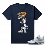 Midnight Navy 4s Shirts  Tee Navy Soulja Bear