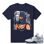 Midnight Navy 4s Shirts  Tee Navy TopRank Make it Rain