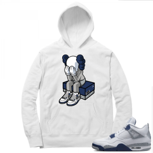 Midnight Navy 4s  Hoodie White AJ4 Toy