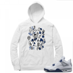 Midnight Navy 4s  Hoodie White Smile Through the Pain