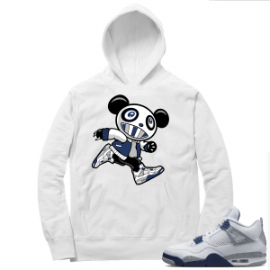 Midnight Navy 4s  Hoodie White Sneaker Panda